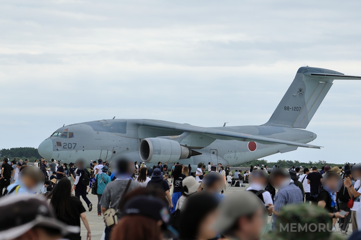 C-2輸送機。松島基地入場直後に撮影